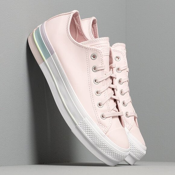 Converse Chuck Taylor All Star Lift Low Rainbow Platform Sneaker Pastel Pink 6 - Picture 1 of 16